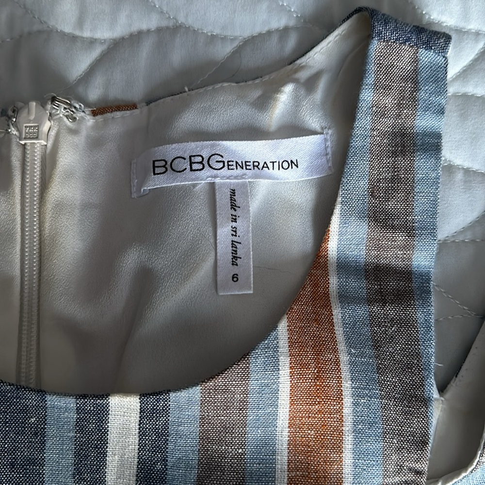 Bcbgeneration Linen Striped Dress - Picture 11 of 11